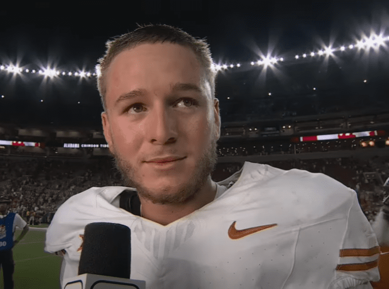 Texas Qb Quinn Ewers Praises God After Leading Team To A Win God Is