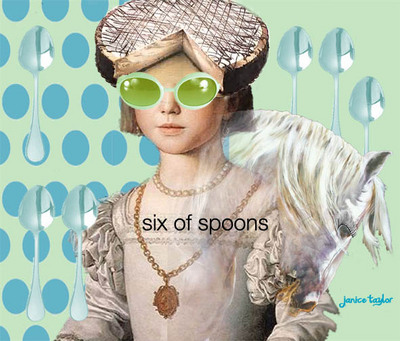 Six of Spoons based on Tarot - six of wands