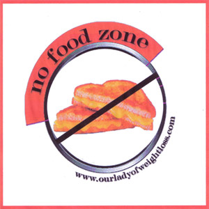 No Food Zone sign from Janice Taylor, Your Weight Loss Coach