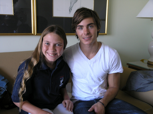 Claire with Zac Efron