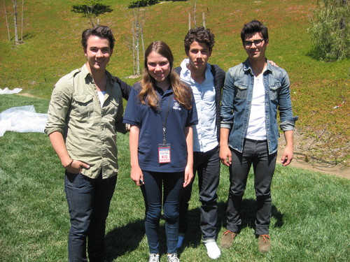 Claire with the Jonas Brothers