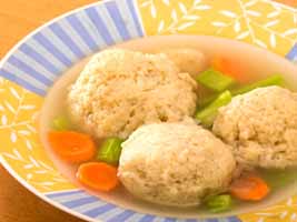 Kosher Matzah ball soup