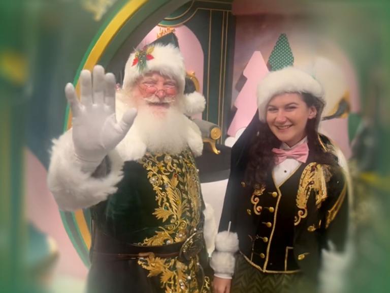 green emerald velvet dress Vintage Santa in Green | Bethany Lowe | Vintage Inspired Christmas main image 1