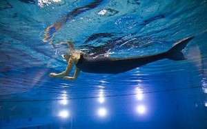 Nadya Vessey Swimming with Mermaid Tail