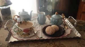 holiday tea with grandmother's small tea set2