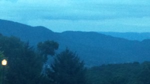 blue ridge mountains at dusk