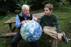 Jimmy Carter & grandson  via flickr