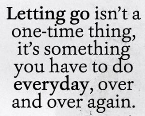 Letting go