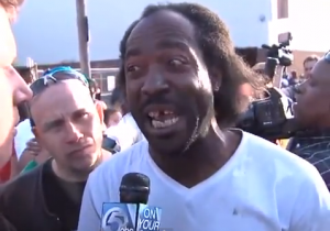 Charles Ramsey said, "We" broke out the door."