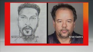 Suspect sketch in DeJesus case (left) Ariel Castro photo (right) 