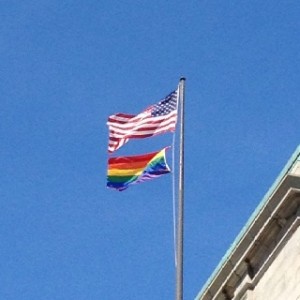 Sodomite Flag over Cleveland City Hall