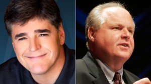#2 in ratings of all conservative talk shows, Sean Hannity (left) #1 in ratings is Rush Limbaugh (Right) 