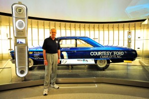 NASCAR Hall of Fame member Ned Jarrett poses beside his 1964 #11 Ford Galaxy, during the Hall of Honor unveiling at the NASCAR Hall of Fame on May 24, 2011 in Charlotte, North Carolina. (Photo by Jason Smith/ Getty Images for NASCAR) 