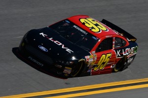 Michael McDowell in the #95 K-LOVE Ford (Photo by Patrick Smith/NASCAR via Getty Images)