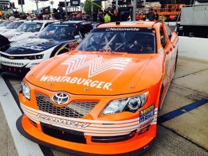 David Starr's #44 car on pit road just before the O'Reilly Auto Parts 300 at Texas Motor Speedway on April 4, 2014 (photo by Chad Bonham)