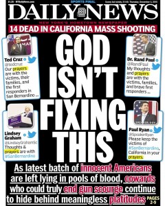 NY Daily News said, "God Isn't Fixing This"