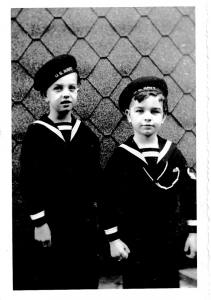 James Gene Don Barry Lutz Brothers portrait in army oufits kids