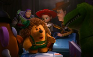 Buzz, Jessie, Woody and Mr. Pricklepants in Pixar's "Toy Story of TERROR." Photo: Disney/Pixar