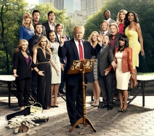 Pictured: (l-r) Shawn Johnson, Leeza Gibbons, Lorenzo Lamas, Kevin Jonas, Jamie Anderson, Johnny Damon, Vivica A. Fox, Geraldo Rivera, Donald Trump, Kate Gosselin, Ian Ziering, Terrell Owens, Gilbert Gottfried, Sig Hansen, Brandi Glanville, Keisha Knight Pulliam, Kenya Moore -- (Photo by: Art Streiber/NBC)