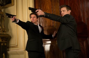 Ethan Hunt (Tom Cruise) and William Brandt (Jeremy Renner)