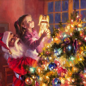Yep. We do Santa, too. Little Angel Bright -- original oil painting and signed ltd. edition print by Steve Henderson, and cool You Tube video at the Steve Henderson Fine Art YouTube channel.