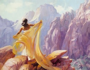 When we walk with God, it's important to get outside, away from walls on each side. Dream Catcher, original oil painting and licensed open edition print by Steve Henderson.