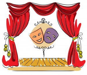 Theater stage vector illustration