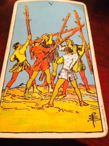 "five of wands" 