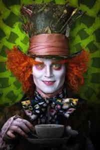 Mad Hatter (Pictured), played by Johnny Deep. The Hatter has lost his dance steps because of the Red Queen. Image sourced via google images. 
