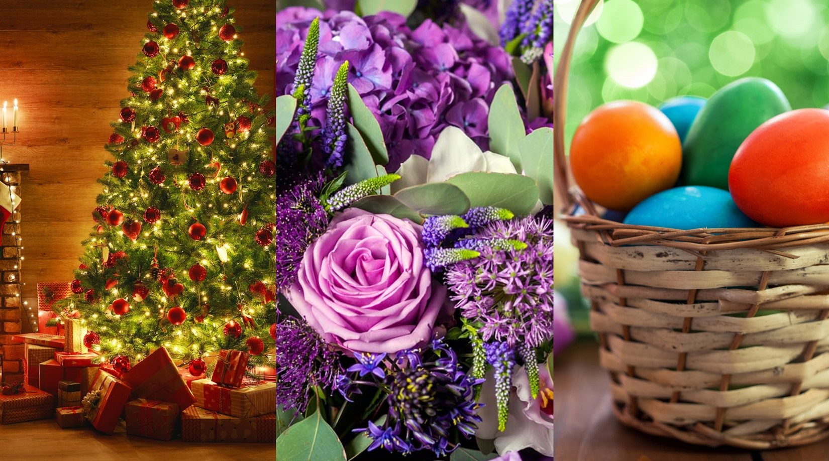 the top three church holidays are Christmas, Ester, and Mother's Day