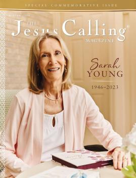Sarah Young on the cover of the Jesus Calling Magazine. 