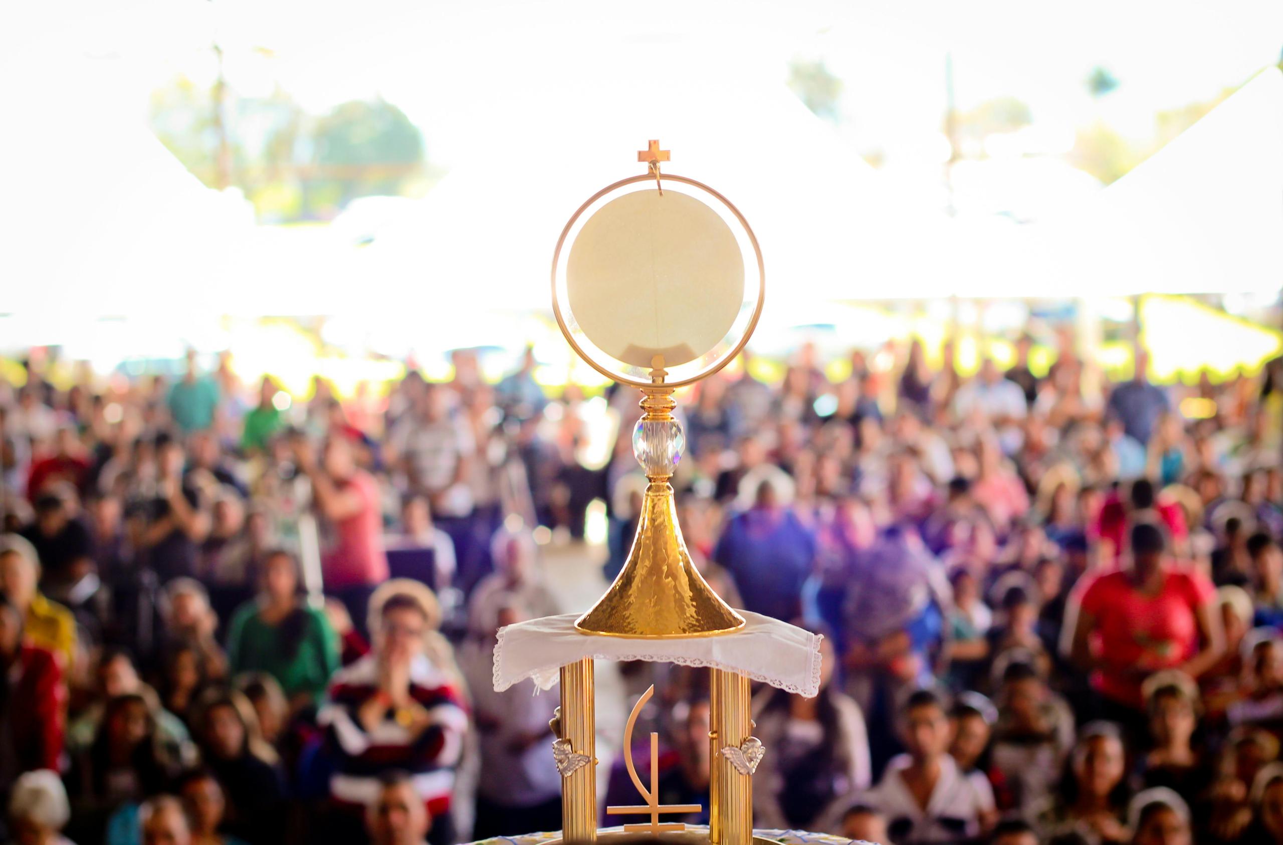 The Holy Eucharist on display for the people of Minas Gerais, Brazil.