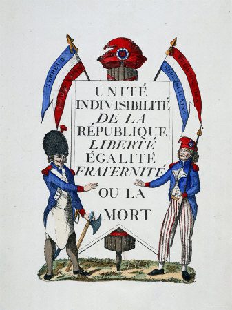 the national motto of France and the inspiration for the Western concept of liberty and democracy