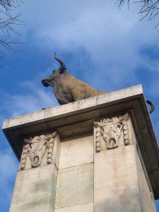 Photo of the Bull of Nimes (c) Robert Moss