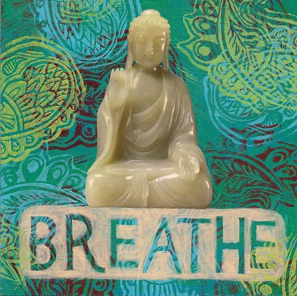 breathe buddha painting