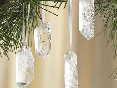 quartz crystal Chistmas ornaments