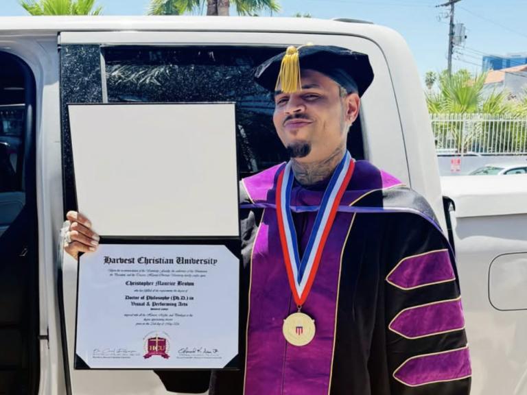 Chris Brown Celebrates Honorary Degree From Christian University Amid Questions Over Accreditation
