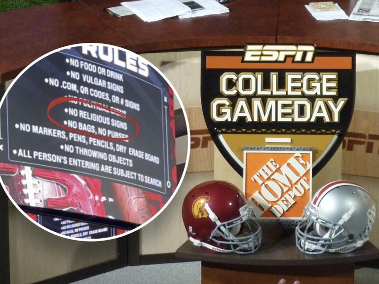 ESPN’s ‘College GameDay’ Faith Sign Ban Draws Christian Backlash