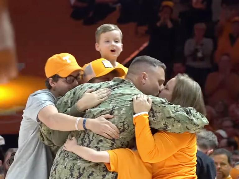 Navy Dad Surprises Family With Early Return Home