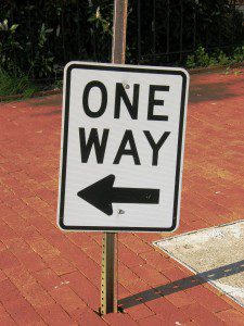 one-way sign